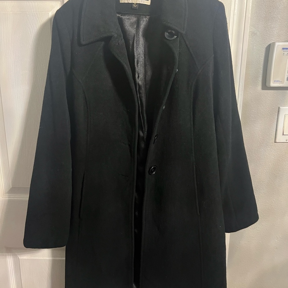 Kristen Blake Elegant Black Trench Coat